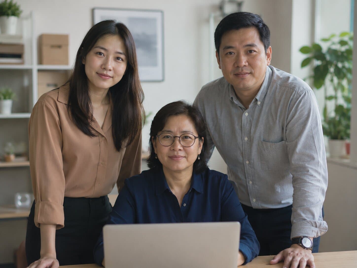 Visa agent in Thailand helping a client review immigration paperwork